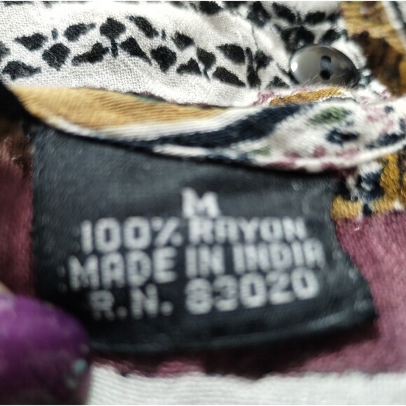 PTNY Midi Dress Size M Gauzy 3/4 Sleeve Brown Green Lightweight Eart tones fairy - Picture 7 of 12